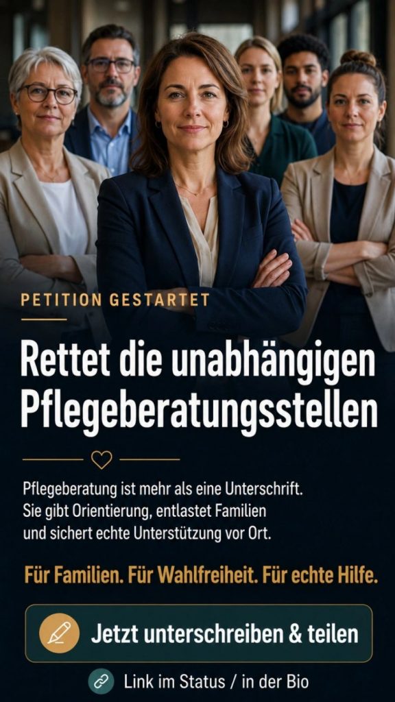 Rettet die unabhängigen Pflegeberatungsstellen.